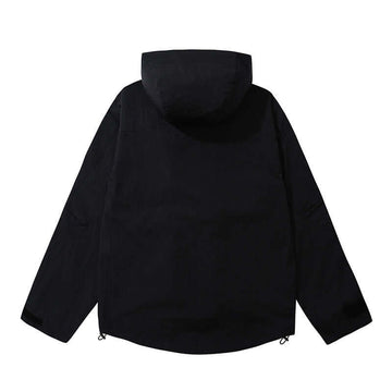 Men's Jackets - Outerwear, Coats & Winter Jackets black hooded jacket back view for men's fashion and premium men's wear
