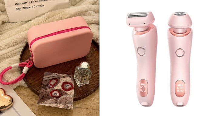 2 In 1 Hair Removal Epilator USB Rechargeable Trimmer Women Body Razor Face Leg Armpit Bikini Hand Pubic Shaver Hair Remover null