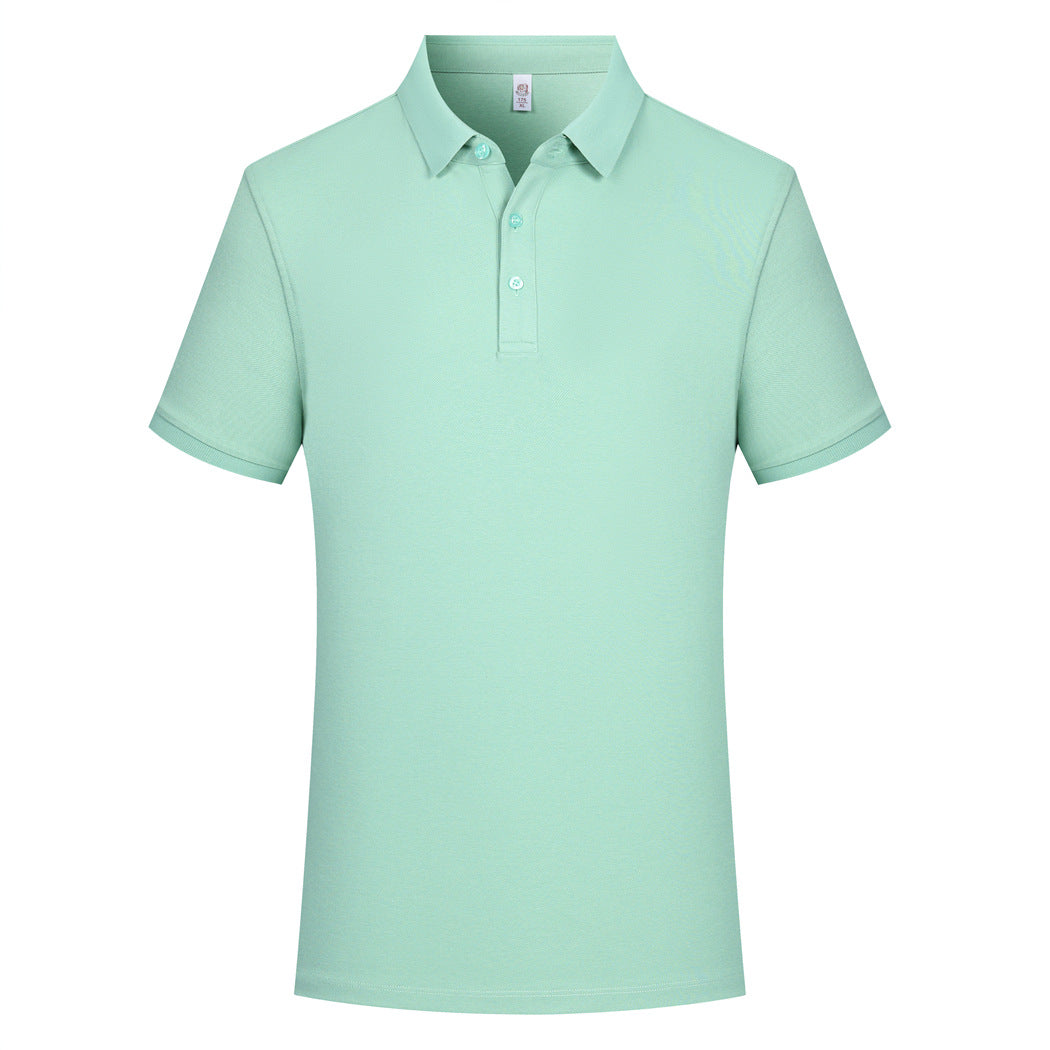 230g 40 Heavy Pearl Cotton Polo Shirt Short Sleeve Lapel