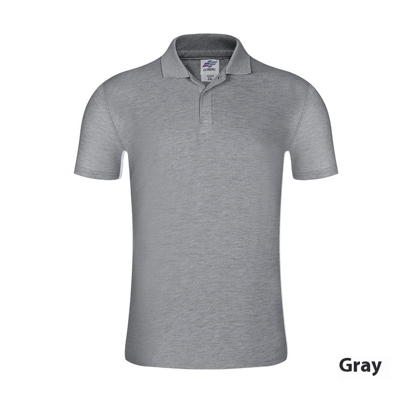 Slim-fit Solid Color Polo Collar Short Sleeve