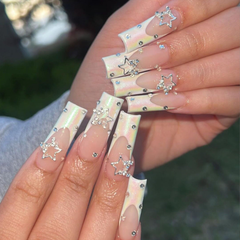 Super Long Diamond Wearing Armor European And American Foreign Trade Nail Stickers