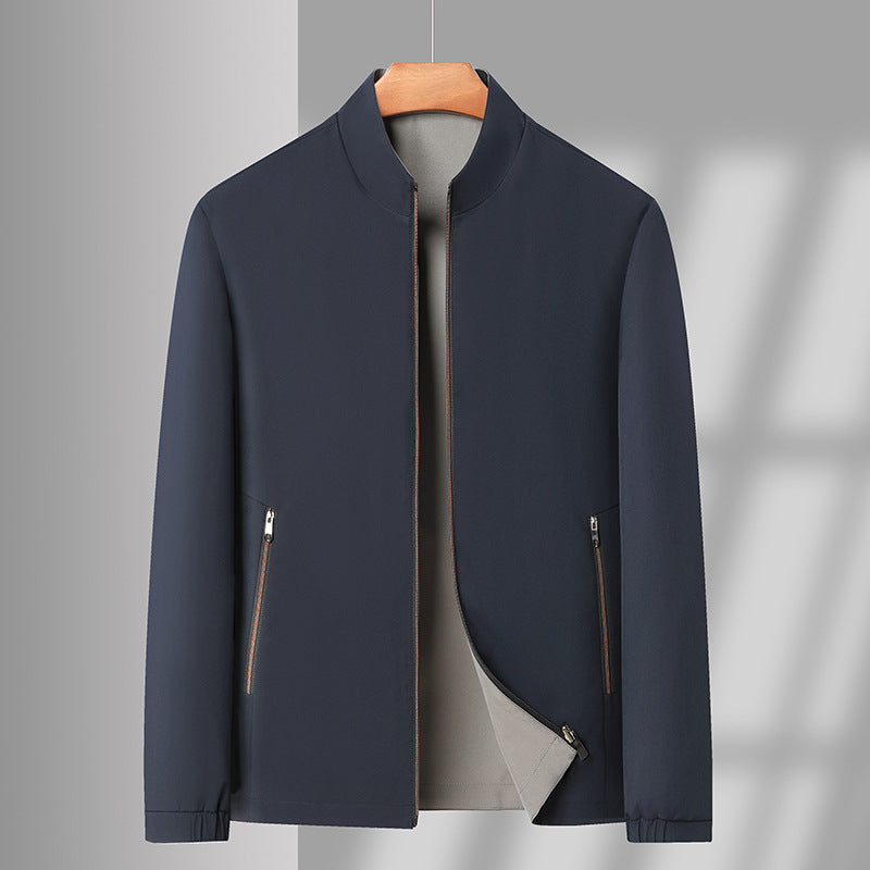Men's Double-sided Stand Collar Casual Loose Windproof Jacket