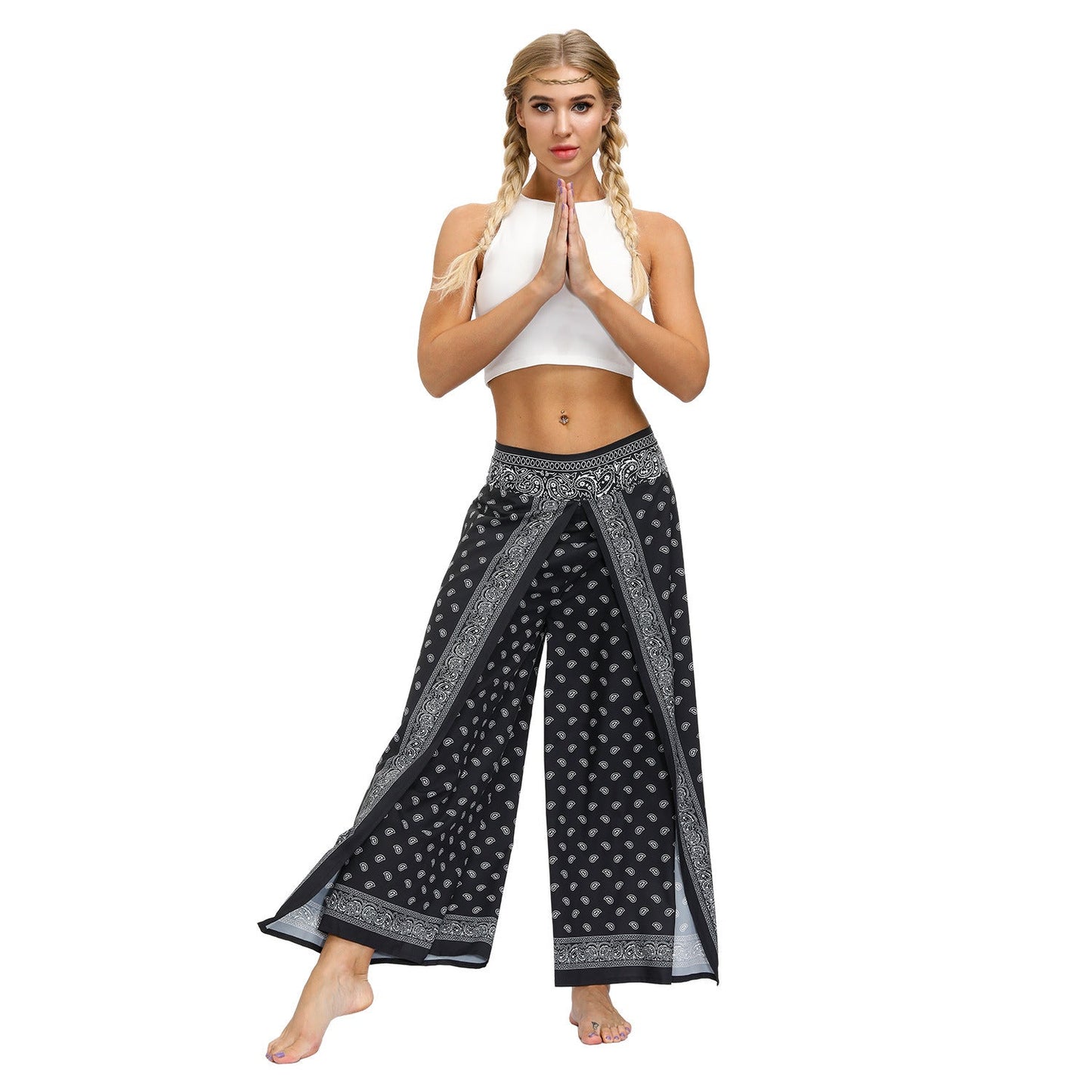 Ethnic Print Boho Outdoor Gym Yoga Pants null