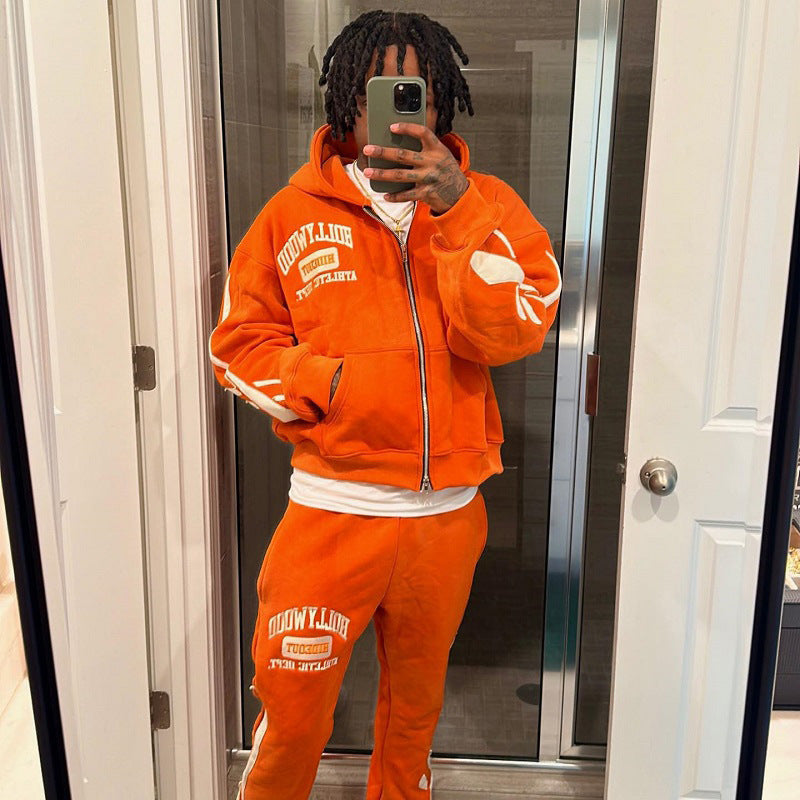 Ensemble sweat-shirt et pantalon imprimés coupe ample pour homme