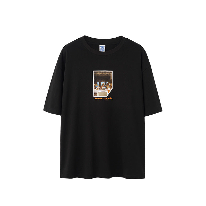 Loose Men's Round Neck Top