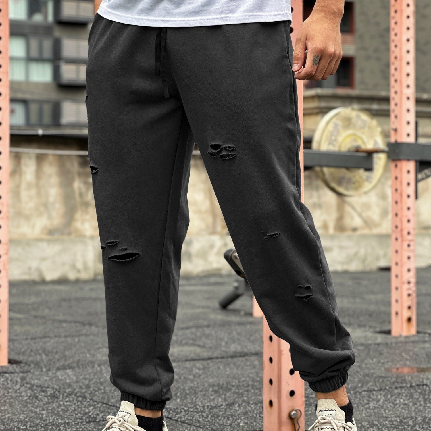 Fitness Ripped Sweat-wicking Jogger Pants