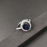 Luxury Zircon Round Ring Full Of Diamonds Ring Engagement Wedding First Ornament