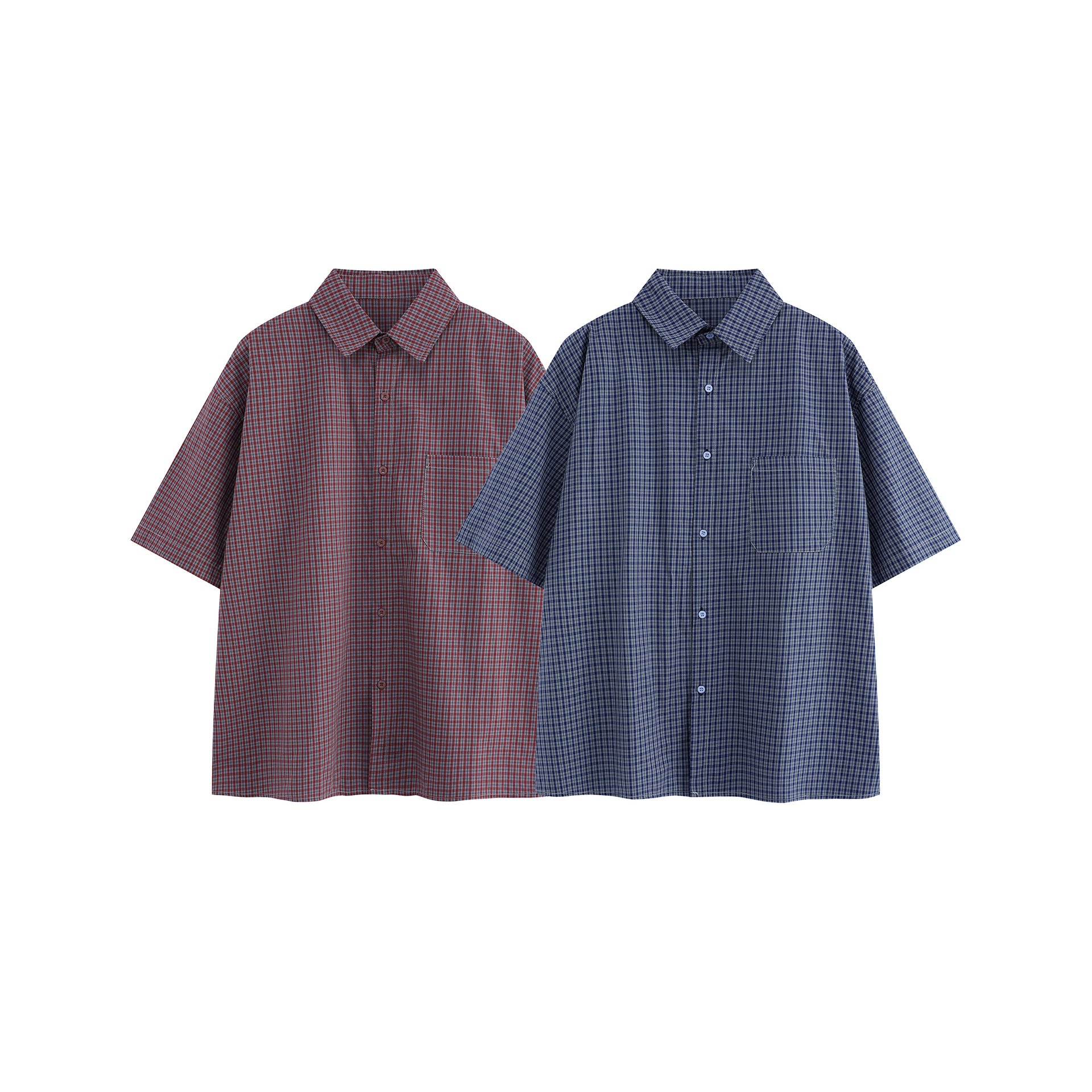 Youth Loose All-matching Couple Half Sleeve Shirt