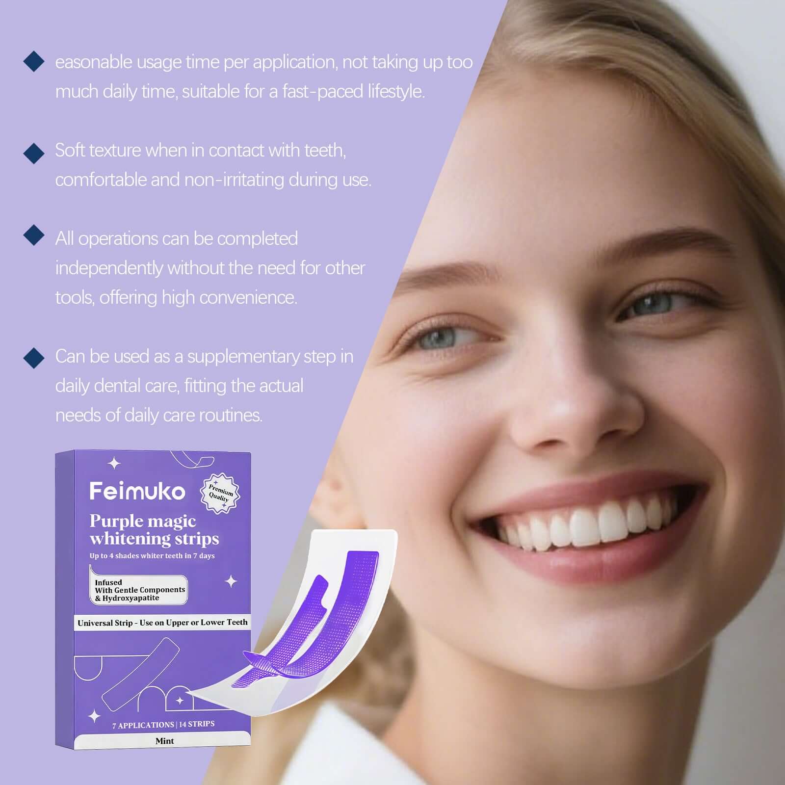 Purple Teeth Whitening Strips