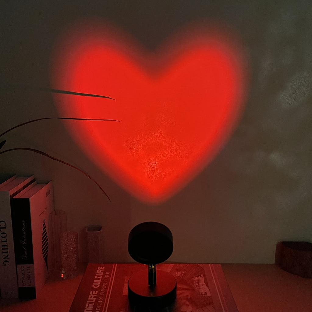 Red Heart Projection Mood Light