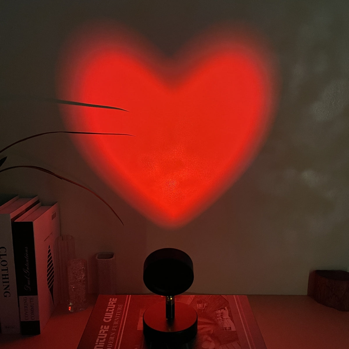 Red Heart Projection Mood Light