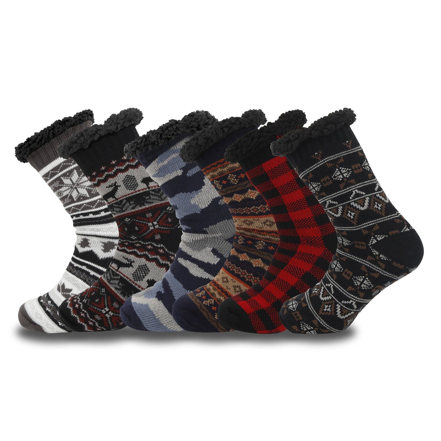 Ethnic Style Men's Thickened Warm Non-slip Room Socks null