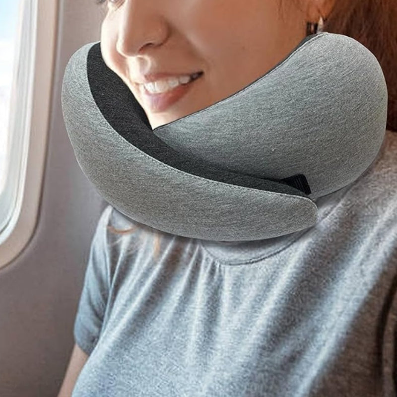 Travel Neck Pillow Non-Deformed Airplane Pillow Travel Neck Cushion Durable U-Shaped Travel Memory Cotton Nap Neck Pillow null