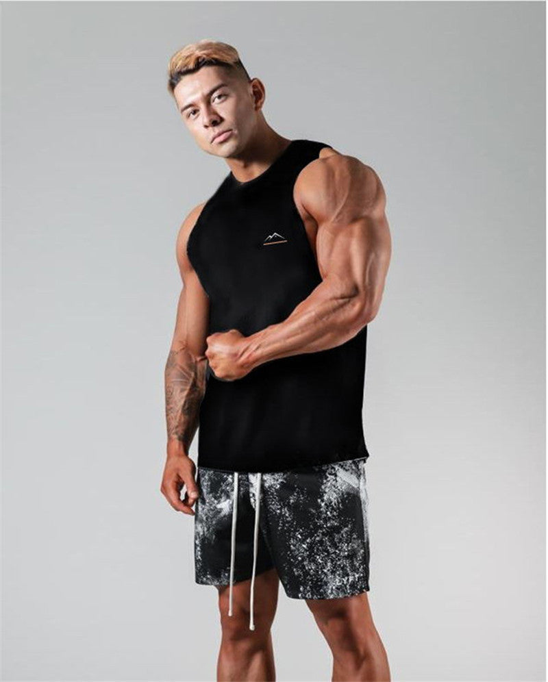 European And American Fitness Sports And Leisure Clothes Short-sleeved Men null