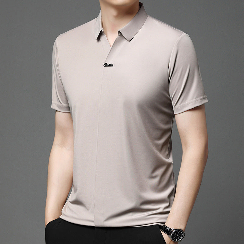 Breathable Business T-shirt Men's Short Sleeve