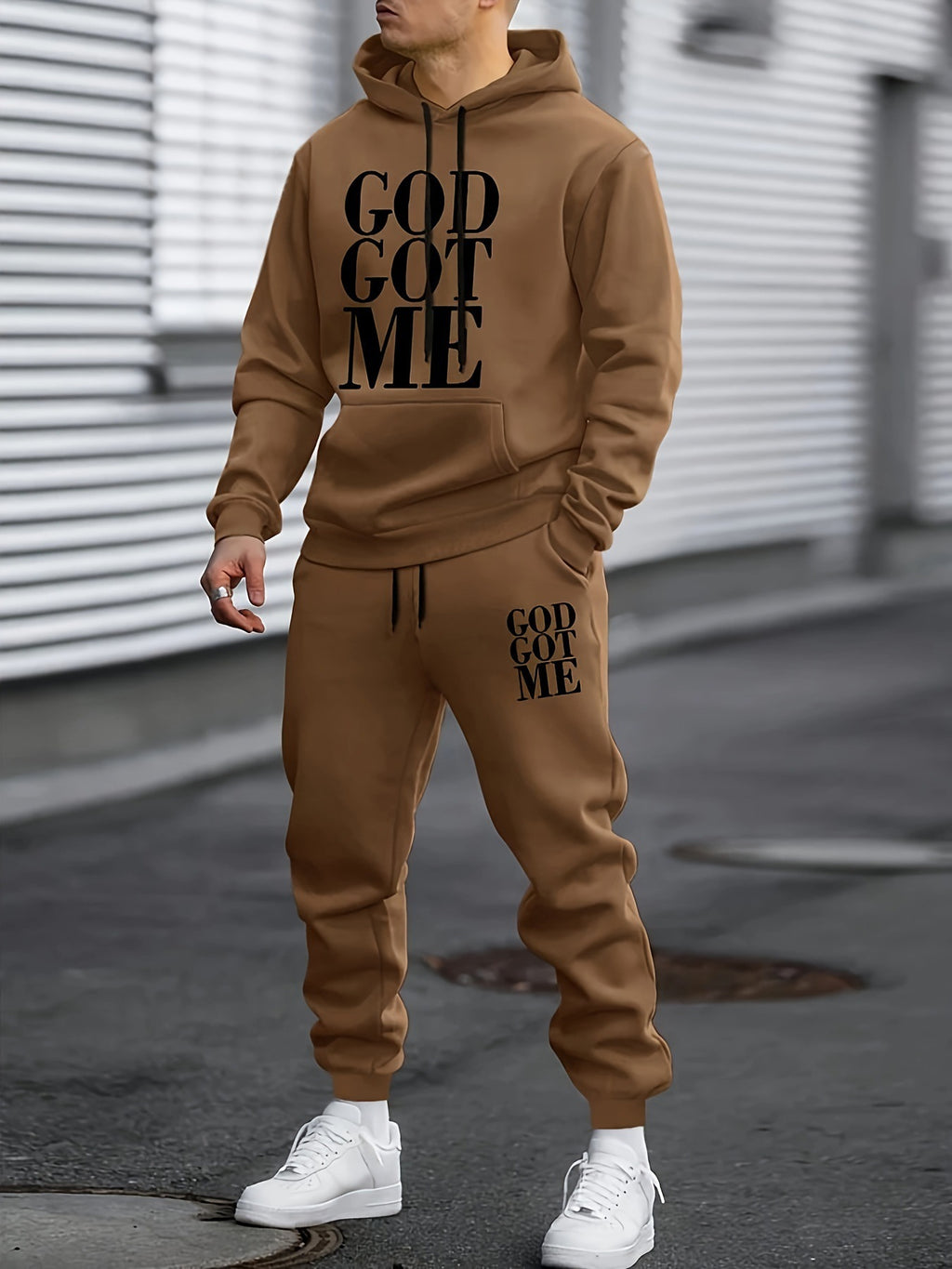Men's Fashion Hoodie And Pants Two-Piece Set