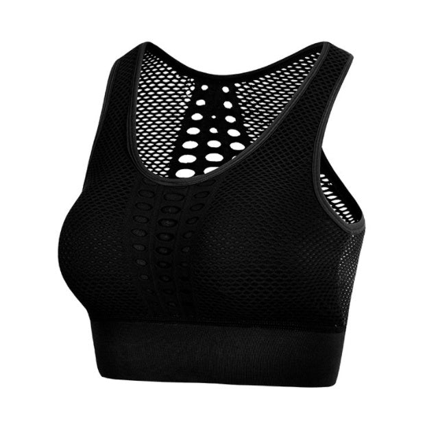 Women Sports Bra Sexy Brathable Mesh Sports Top null