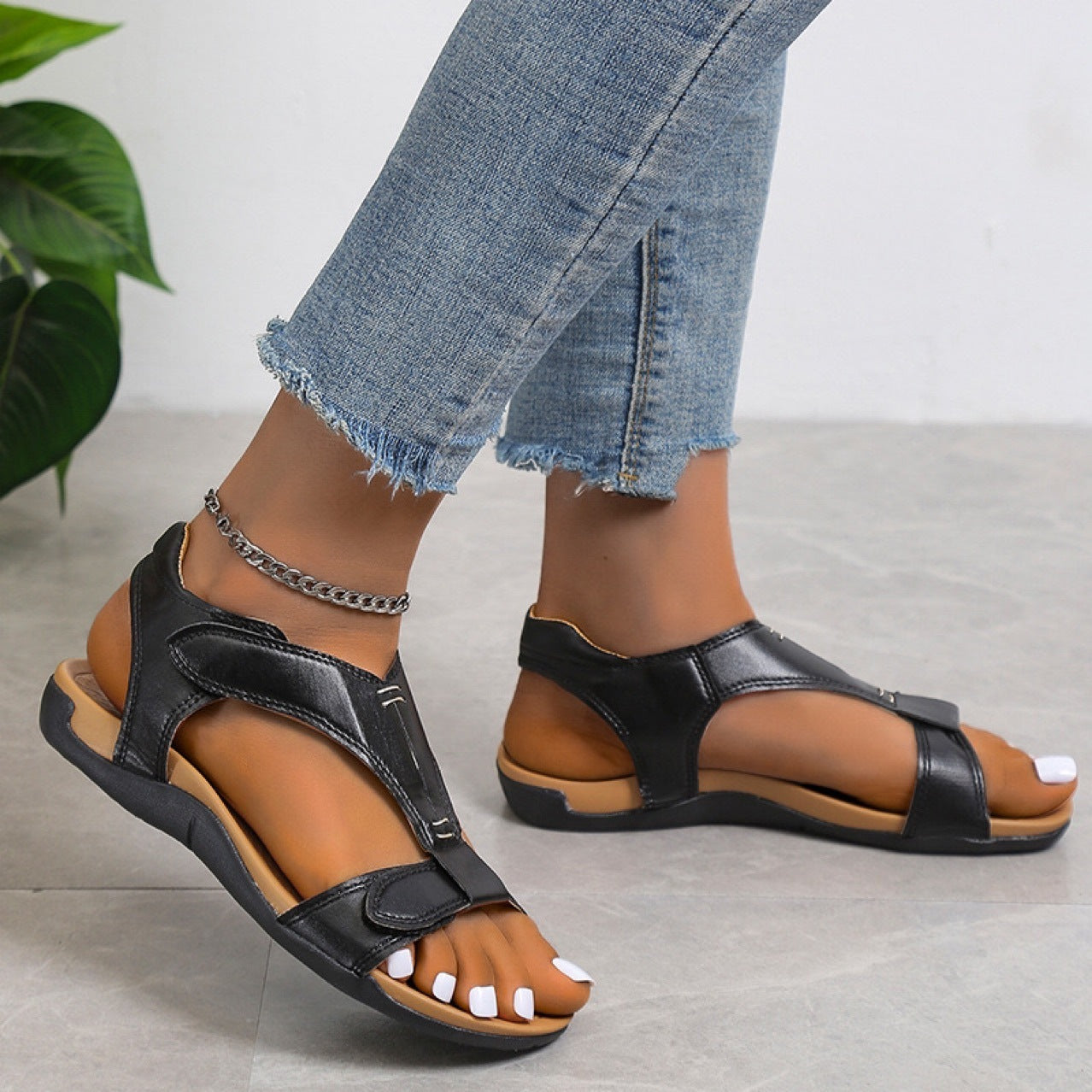 Platform Wedge Women's Shoes Velcro Buckle Sandals null