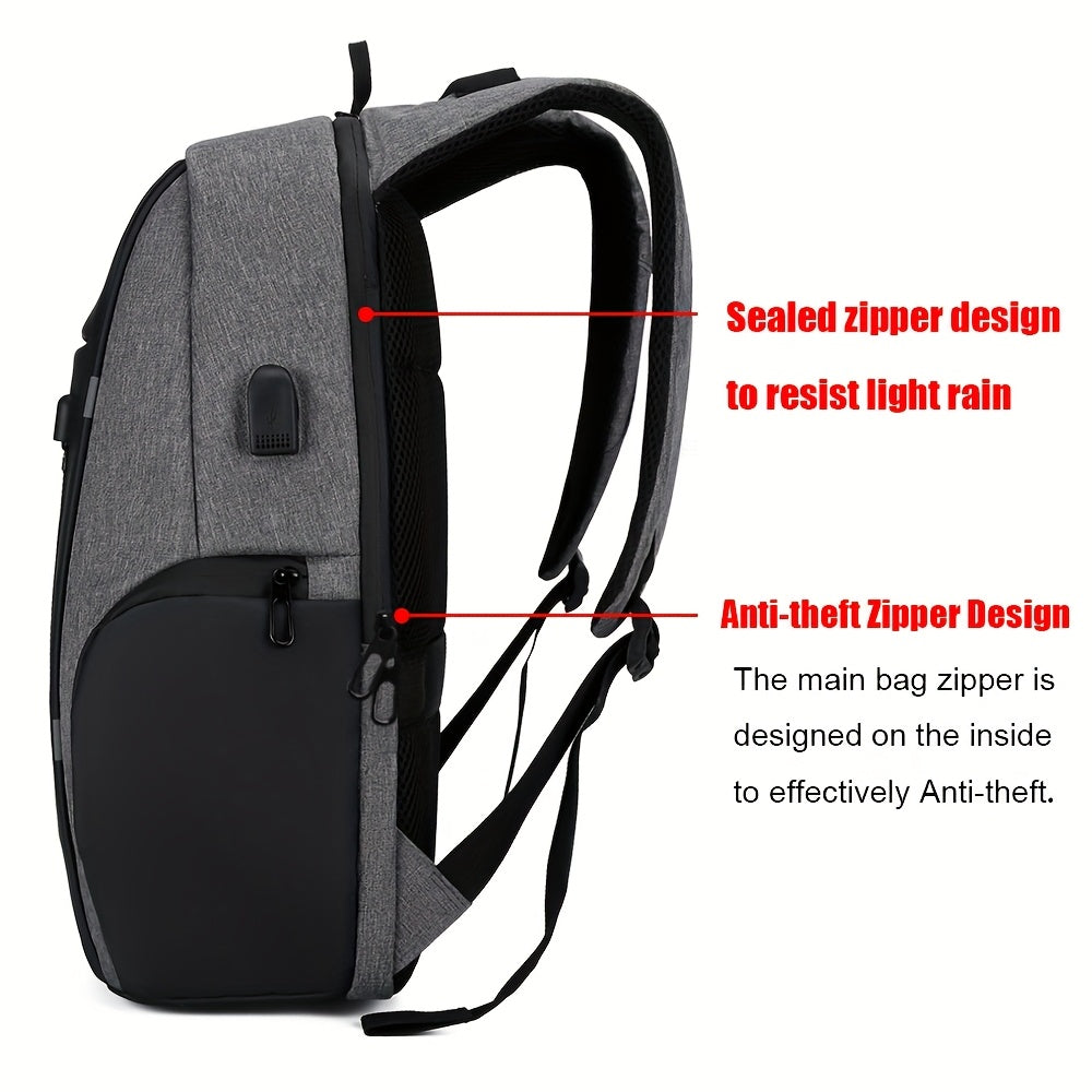 Men's Anti-theft Laptop Backpack, Travel Large Capacity Business Bag Shoulder Bag