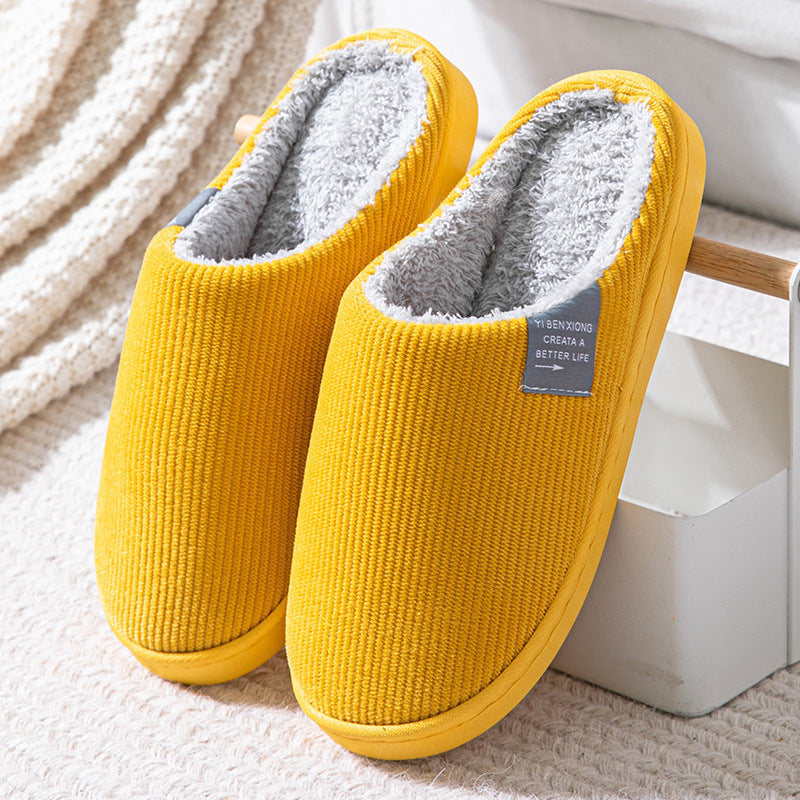 Non-slip Plus Velvet Cotton Slippers null