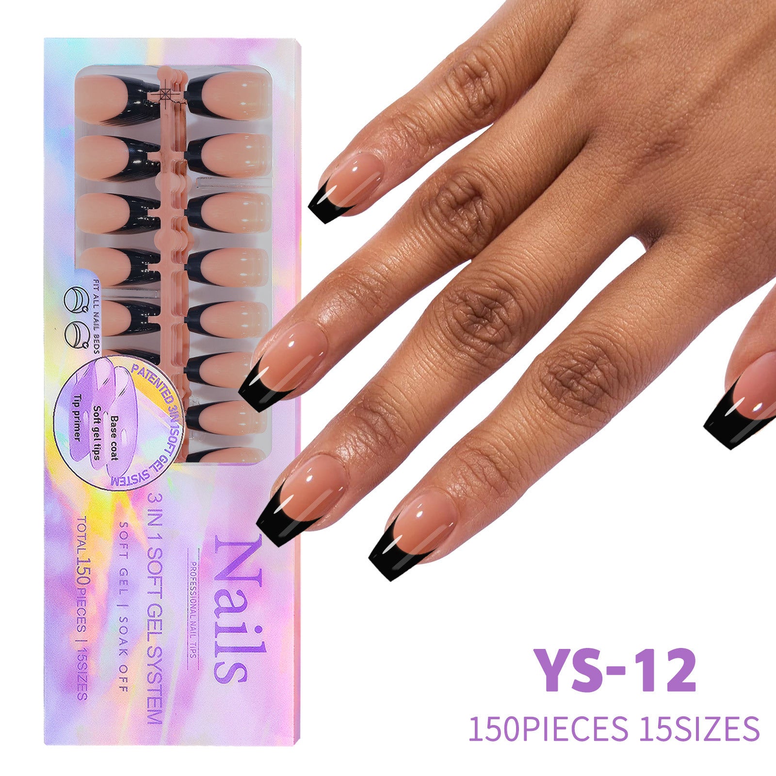 Non Marking Wearable Detachable French Style Nail Patch