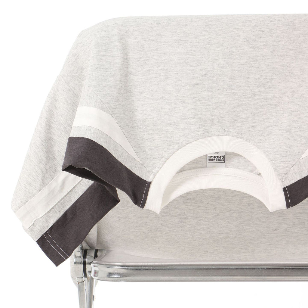 American-style Retro Contrast Color Pull-up Design Short-sleeved T-shirt