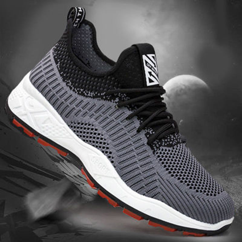 Sports Casual Shoes Korean Style Trendy Breathable Flying Woven Single Shoes null