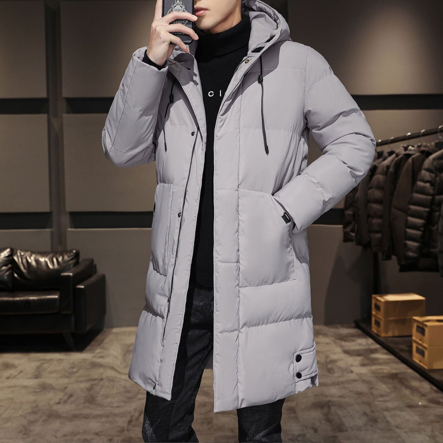 Fashionable And Handsome Thickened Work Clothes Cotton Coat Winter Clothing Down Men null