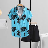 Summer Men's Short-sleeved Shirt Pants Suit