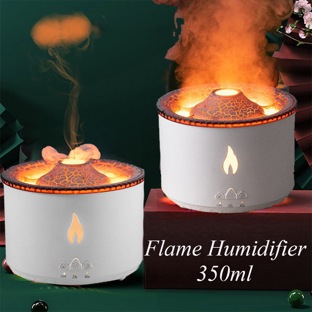 New Creative Ultrasonic Essential Oil Humidifier Volcano Aromatherapy Machine Spray Jellyfish Air Flame Humidifier Diffuser null