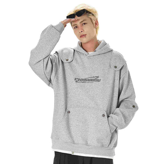 Men's Loose Pullover Personality Printed Hoodie null