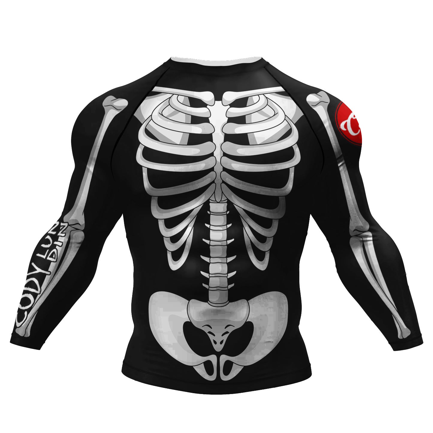 Printed Long Sleeve Breathable Sports Fitness Bottoming Shirt Men