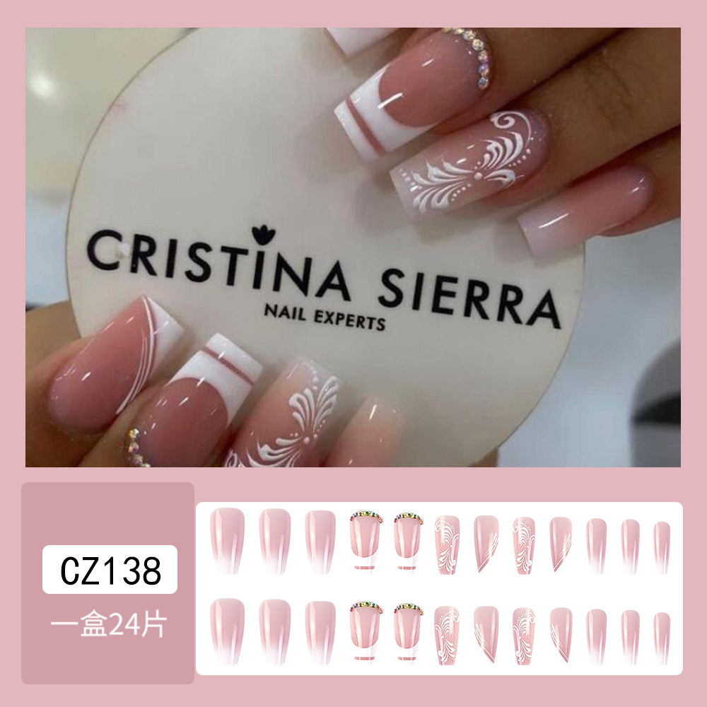 Super Long Diamond Wearing Armor European And American Foreign Trade Nail Stickers