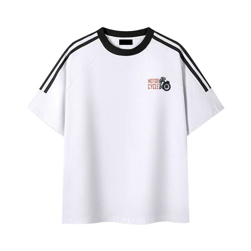 Summer Short-sleeved T-shirt Student Top Round Neck