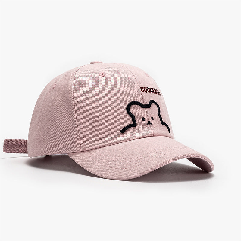 Men's Outdoor Sun Protection South Korea Cute Bear Baseball Cap null