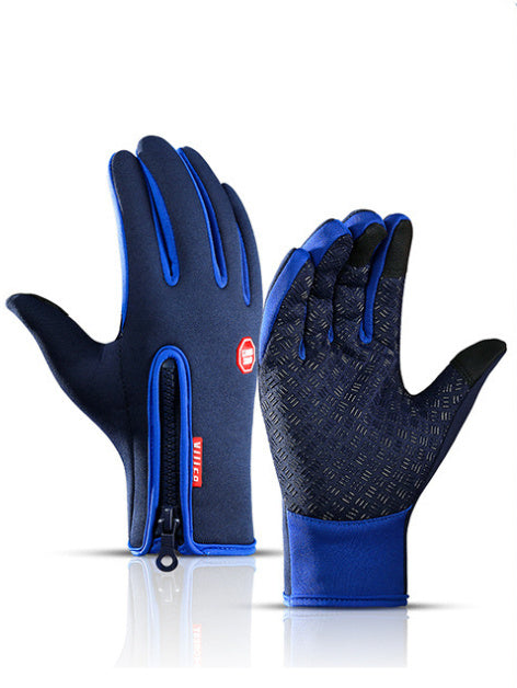 Winter Gloves Touch Screen Riding Motorcycle Sliding Waterproof Sports Gloves With Fleece null