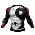 Printed Long Sleeve Breathable Sports Fitness Bottoming Shirt Men