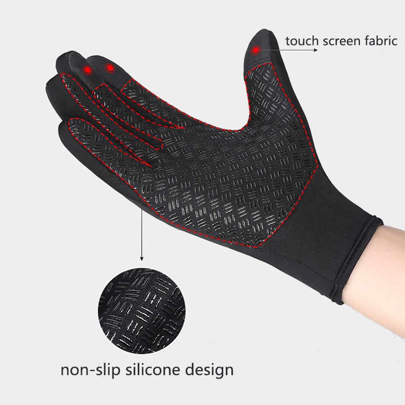 Winter Gloves Touch Screen Riding Motorcycle Sliding Waterproof Sports Gloves With Fleece null