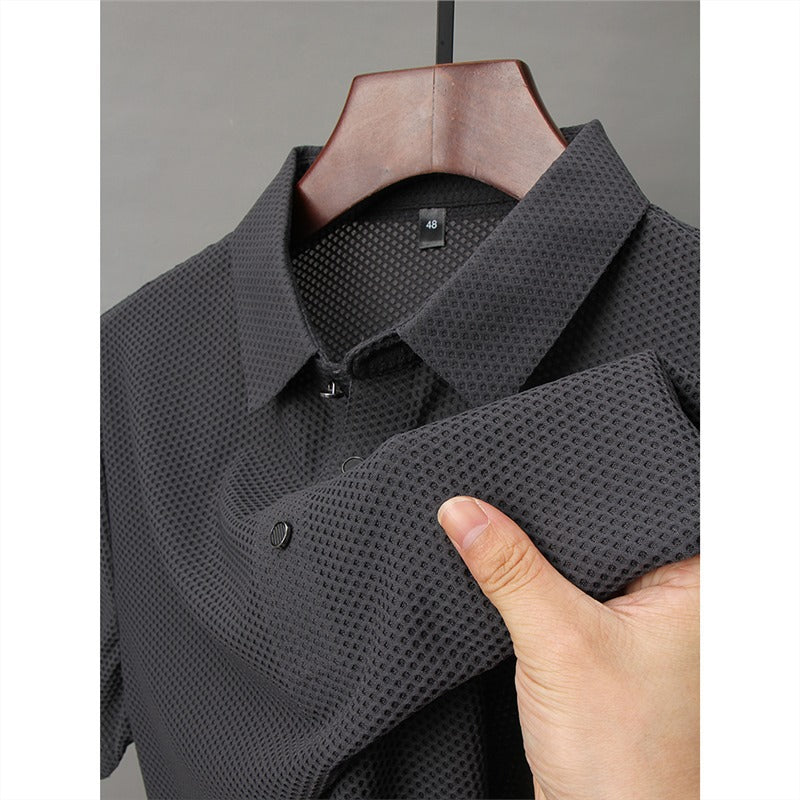 Fashion Ice Silk Men's Short-sleeved T-shirt