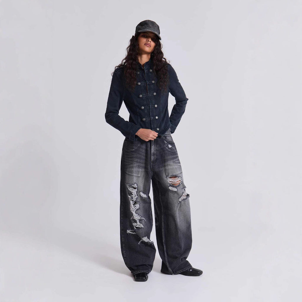 Men's And Women's Retro High-Street Y2K Streetwear Straight-Leg Trousers