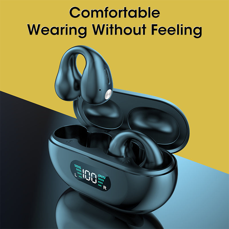 Bone Conduction Headphones TWS Earbuds Ear Clip Bluetooth 5.3 Touch Wireless Earphone In-Ear Bass HIFI Sports Headset null