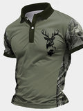 Men's Lapel Button Short-sleeved Polo Shirt Casual Fashion Simple
