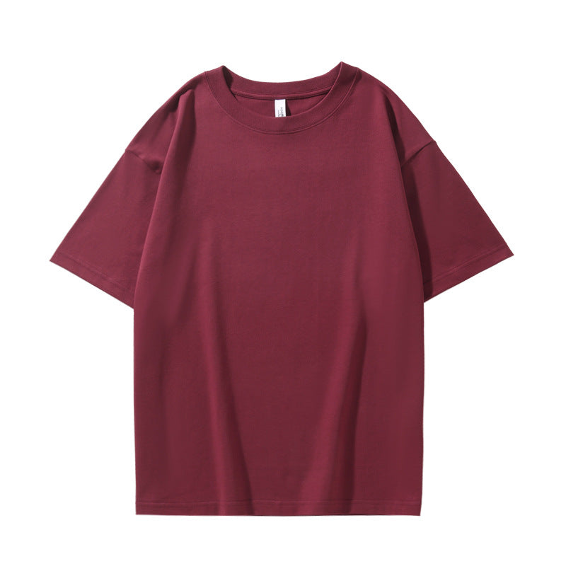 280G32 Double Yarn Heavy Double Yarn Men's And Women's Same Style Short Sleeve