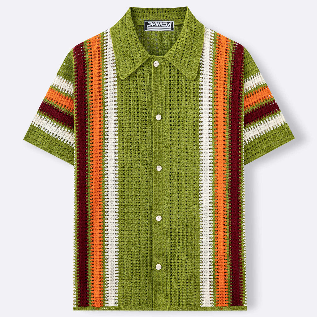 Mens Hollow-Out Crochet Knit Sweater From Europe And The US