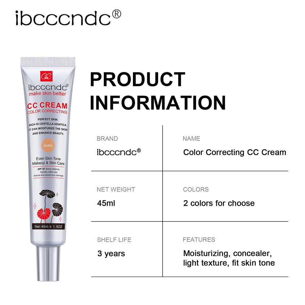 Moisturizing Correcting CC Cream Waterproof Anti-sweat Makeup Before Concealer Lasting Women Makeup Protect Skin Erborian Make null