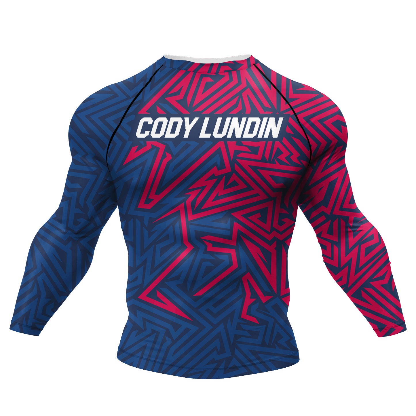 Printed Long Sleeve Breathable Sports Fitness Bottoming Shirt Men