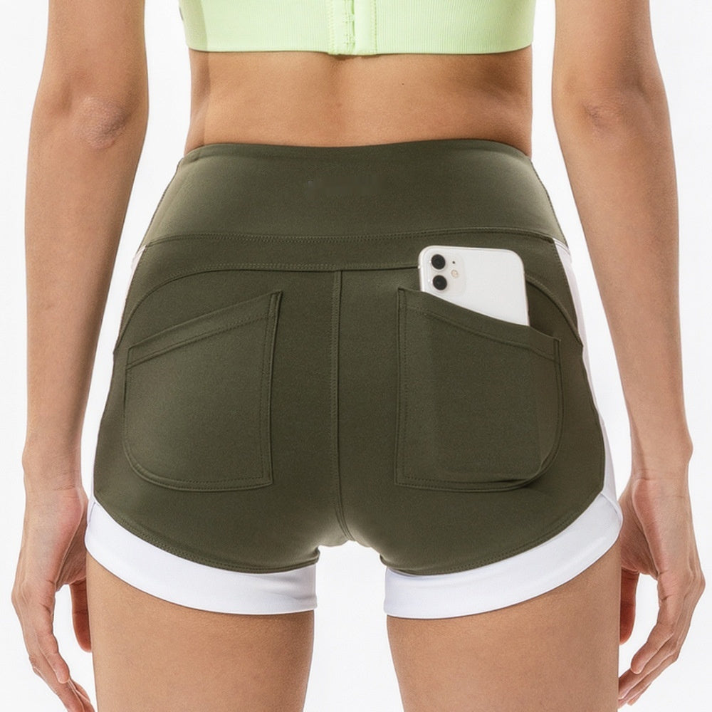 Sports And Fitness High Waisted Hip Lifting Quick Drying Shorts null