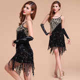 Adult Female Latin Dance Dress With Fringe Costume