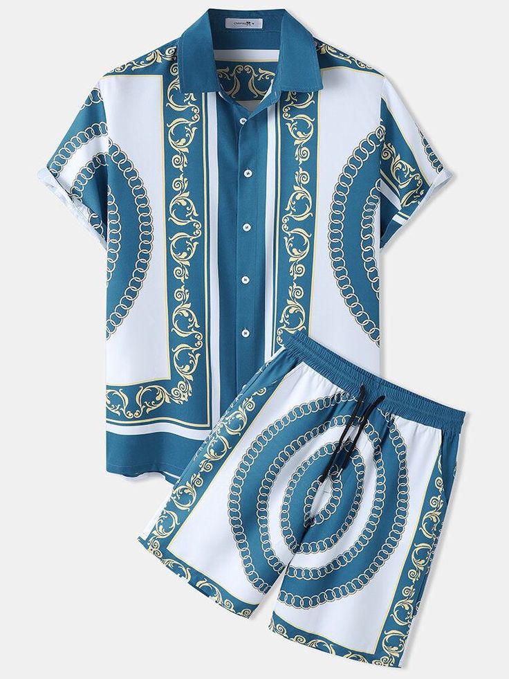 Beach Men And Women Short Sleeve Shirt Outfit