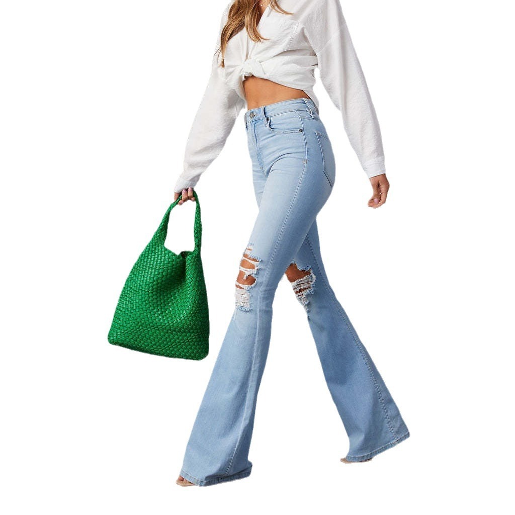 Fashion Temperament Wide-leg Jeans Women null